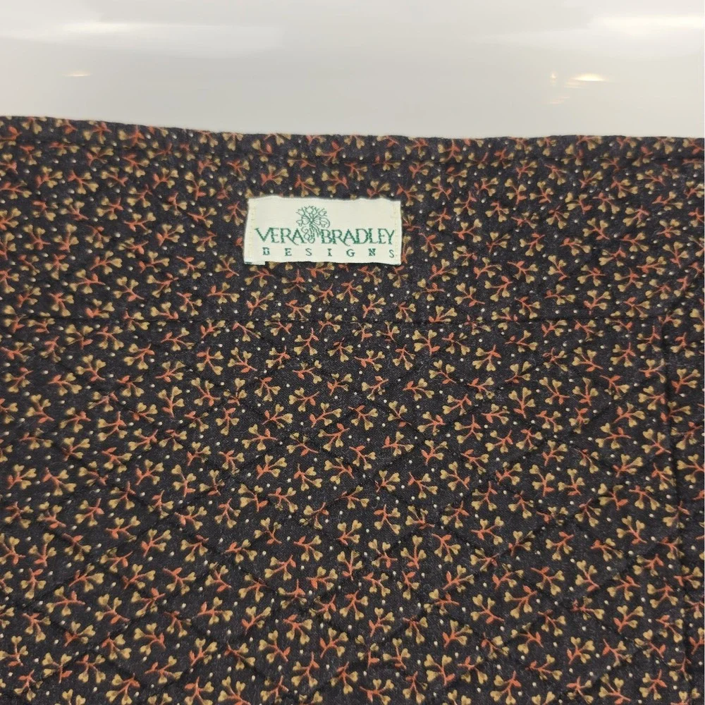 Vera Bradley Black Walnut Retired 8 Placemats 8 Napkins Quilted Cotton Set